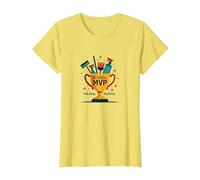 Custodios: El Verdadero Trofeo MVP de la Escuela Divertida apreciación Camiseta, Mujer, Limón, S