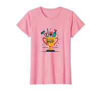 Custodios: El Verdadero Trofeo MVP de la Escuela Divertida apreciación Camiseta, Mujer, Rosado, 3XL