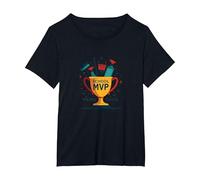 Custodios: El Verdadero Trofeo MVP de la Escuela Divertida apreciación Camiseta, Mujer Tallas Grandes, Negro, 5XL Grande