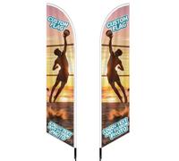 Custom Advertising Feather Flags for Business Outside,Swooper Flag | Bandera de Plumas Personalizada,llamativa bandera de negocios con asta de,para publicidad, marketing, exhibiciones.