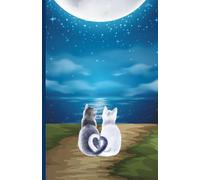 Custom "Black and White Cat at Night" Paperback Notebook: 120 Pages, 60 sheets, Personalized Paperback, Unique Gift for Birthdays & Any Occasion, 5.5x8.5 in