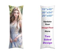Custom Body Pillow Case Cover with Picture/Text,Personalized Pillows Case with Photo/Names,Custom Throw Pillow Case for for Wedding Gift,Romantic Gift Idea Couples Valentine'S Day Gift Birthday Gift