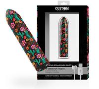 Custom Bullets Bala Recargable Skull - Diseño Elegante Con 10 Intensidades De Placer