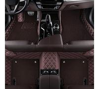 Custom Car Floor Mats for Mercedes ML Class 2011 2012 2013 2014 2015 w166 Full Coverage Double Layer Liners Wear-Resistant Non-Slip Carpet Protection Interior Accessories(Coffee,Leather+Fleece)