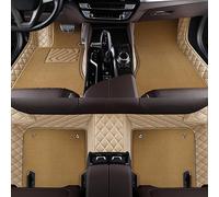 Custom Car Floor Mats for Toyota Yaris Cross Hybrid 2021 2022 2023 Full Coverage Double Layer Liners Wear-Resistant Non-Slip Carpet Protection Interior Accessories(Beige,Leather+High-elasticity Yarn )