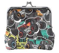 Custom Cars Monster Truck - Monederos y bolsas para mujer con hebilla y cierre de beso, Cars Monster Truck Negro, UNITALLA, Cars Monster Truck Negro, UNITALLA, Classic