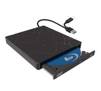 Custom Catch Reproductor Blu-Ray Externo Portátil, Reproductor de DVD/BD Grabadora Blu Ray con USB 3.0 Tipo-C 3D DVD CD Grabadora óptica Bluray Drive para PC Windows 11 10 8 7