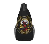 Custom Cobra Kai The Karate Kid Sling Crossbody Mochila Strike First Strike Hard Chest Bolsa de hombro para ciclismo, camping Daypack
