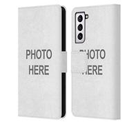 Custom Customised Personalised Personalizado Foto Carcasa de Cuero Tipo Libro Compatible con Samsung Galaxy S21 5G