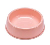 Custom Fashion - Comedero de plástico antideslizante para gatos y perros, camino de mesa circular (rosa, B)