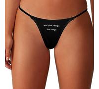 Custom G-String Thongs for Ladies Personalized Sexy Panties ADD Your Name Text Photo Stretch Seamless Panties, As Your Design, S