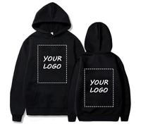 Custom Hoodies Black Sweatshirts Hoodie Own Design Multicolor Logo Customize Men Women Y2k Top Streetwear Your Print Sweatshirt Black,Small