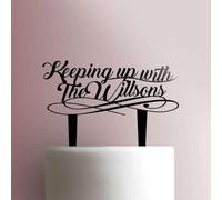 Custom Keeping Up with the? - Decoración acrílica para tartas de 5 pulgadas de ancho/amarillo