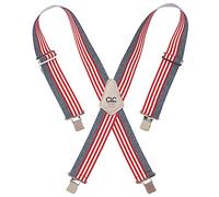 Custom Leathercraft CLC 110USA - Tirantes elásticos de trabajo resistentes, impresión de la bandera de Estados Unidos