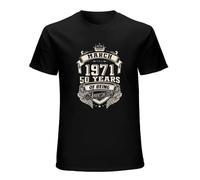 Custom Logo Born In March 1971 50 Years of Being Awesome T Shirt Big Size Cotton Crewneck Short Sleeve Men Tshirt Size S