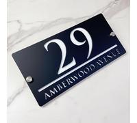 Custom Modern Two-Tone Acrylic 3D Floating House Numbers - Personalized Address Plaque for Stylish Outdoor Décor - Weatherproof Home Number Sign for Curb Appeal (Black white)