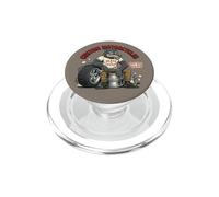 Custom Motorcycles Lowbrow Wolf Rockabilly 1950s Biker PopSockets PopGrip para MagSafe