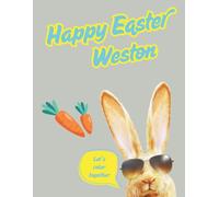 Custom Personalized Happy Easter Coloring Book for Kids - Weston
