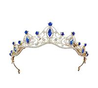 Custom Rhinestone Princess Crown Tiara - Elegant Bridal & Birthday Accessory, One Size, Madera de agar, Sin gemas.