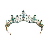 Custom Rhinestone Princess Crown Tiara - Elegant Bridal & Birthday Accessory, One Size, Madera de agar, Sin gemas.