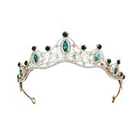 Custom Rhinestone Princess Crown Tiara - Elegant Bridal & Birthday Accessory, One Size, Madera de agar, Sin gemas.