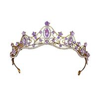 Custom Rhinestone Princess Crown Tiara - Elegant Bridal & Birthday Accessory, One Size, Madera de agar, Sin gemas.