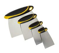 Custom Shop Juego de 4 piezas de relleno de cuerpo de acero con resorte de carbono y esparcidores/raspadores con asas (5.1 cm, 7.6 cm, 10.2 cm, 15.2 cm)