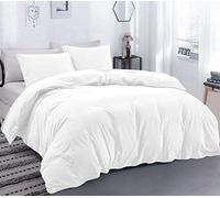 Custom Silk 3 PCs Duvet Cover Set, 100% Egyptian Cotton 400 Thread Count, Soft and Breathable Premium Quality, White Solid, Super King Size