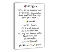 Custom Style Family Rules Poster Friends Forever Quotes Canvas Wall Art Decor for Home Living Room(Framed,12x18inch(30x45cm))