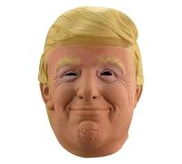 Custom System Máscara de Trump, cubierta de látex para la cabeza, utilizada para Halloween, fiestas, entretenimiento de bar, accesorios de cine y televisión, casa encantada, habitación secreta,