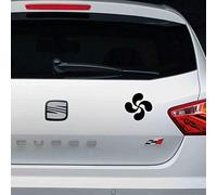 Custom Vinyl Pegatina de Vinilo Lauburu 10x10cm (Blanco)