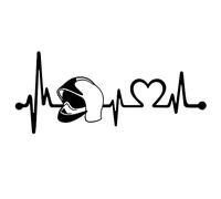 Custom Vinyl Pegatina Vinilo Casco Bomberos 19x8 cm diseño registrado (Plata)