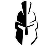 Custom Vinyl Pegatina Vinilo Espartano (Negro)