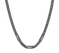 Custom4U Cadena cubana Personalizada para Hombre, Cadena de Negro de 7 mm con 3 Nombres Grabados, 45 cm + 5 cm, Acero Inoxidable (con Caja de Regalo)