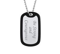 Custom4U Colgante Personalizado Placa de Identidad Collar Hombre Tabla Personalizada Acero Inoxidable 316L Textos Grabados Joyerías DIY Regalo Cumpleaños