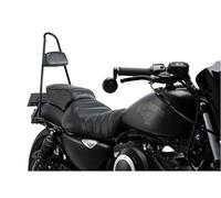 Customacces Sissy Bar Estilo Vintage Negro para Harley Davidson Sportster 1200 Custom 04'-19'