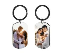 Customaster Llavero Personalizado Con Foto Llavero Personalizado De Doble Cara Llavero Etiqueta Perro Regalo Para La Familia Hombres Novio