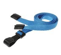 Customcard B007ZU4PLI - Cordón de seguridad para el cuello con clip de seguridad para tarjetas de identificación, 25 unidades, color azul