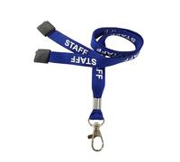 Customcard ltd® Staff Lanyard Clip de metal para portatarjetas de identidad, color azul (paquete de 5) (el diseño puede variar)