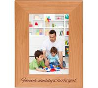 CustomGiftsNow Forever Daddy'S Little Girl - Marco de Fotos de Madera grabada