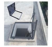 Customi - Cubierta de aluminio para escotilla de techo con agujeros preperforados, cierre de seguridad, puerta de acceso para mantenimiento, 75 x 75 cm, solución fiable de acceso al techo
