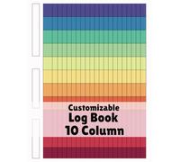 Customizable Log Book 10 Column: Vibrant & Versatile Customizable Logbook | Multipurpose Data Recording Notebook | 8.5”x11” | 100 Standard Colored Pages