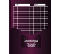 Customizable Log Book 7 Column: Ideal for maintaining records of supplies, transactions, and other essential for business and personal documentation needs.