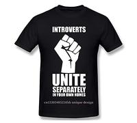 Customization Clothing DR Teeth Funny Puppet Character T-Shirt Unite Separately Introverts Fashion Short Sleeve for Men Black(Medium)