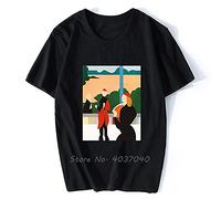 Customize T-Shirt Brian Eno Another Green World Men Design T-Shirt Men Cotton Tshirt Anime Tees Harajuku Streetwear Black(Small)