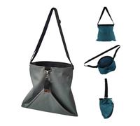 CUSTOMRUNNER Grande Sacco Raccolta Frutta con Scarico Inferiore, Grembiule da Giardino Impermeabile 15 Kg, Resistente Sacco Oxford per Mele, Verdure e Agrumi(Gray)