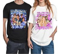 CustomSolo Camiseta Personalizada con 6 Fotos y Texto - Camisetas Personalizadas Hombre Mujer, Camiseta Personalizable, Regalos Cumpleaños Personalizados Parejas, Familiares y Amigos