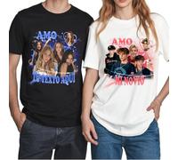 CustomSolo Camiseta Personalizada con 6 Fotos y Texto - Camisetas Personalizadas Hombre Mujer, i Love My Girlfriend Camiseta, Regalos Personalizados Parejas, Familiares y Amigos-Me encantan