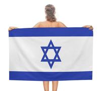 CustonCares Israel - Toallas de playa de 31 x 51 pulgadas, no se encogen, prelavadas, resistentes a la decoloración, bandera patriótica, toalla de baño para adultos, toalla de piscina, toallas de