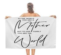 CustonCares To The World You Are A Mother Toalla de playa de microfibra de 31 x 51 pulgadas, toallas de viaje para playa, hotel, exterior, natación, viajes, secado rápido, prelavada, no encoge